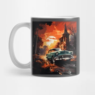 old school car art vintage design classic car Mug